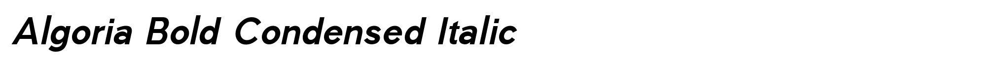 Algoria Bold Condensed Italic image